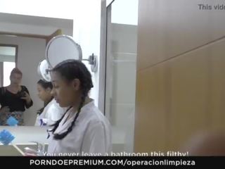 Operacion limpieza - colombiaans meid verleid en geneukt hard door employer